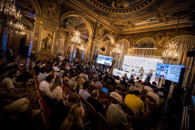 Buổi họp báo khai mạc Esports World Cup 2026 tại Hôtel de Ville, Paris.