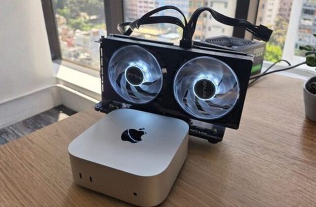 Mac Mini bật sức mạnh AI nhờ eGPU: thử nghiệm với GeForce RTX 5060