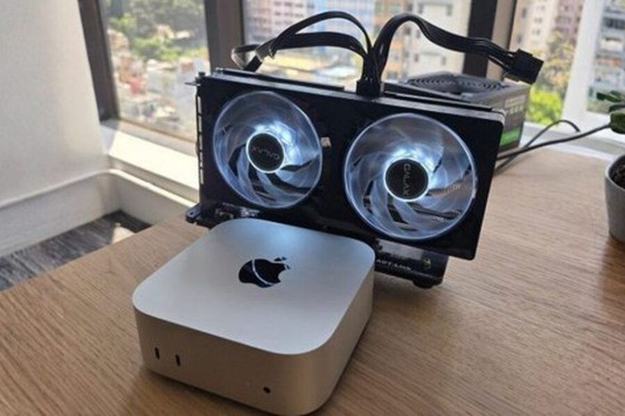 Mac Mini bật sức mạnh AI nhờ eGPU: thử nghiệm với GeForce RTX 5060