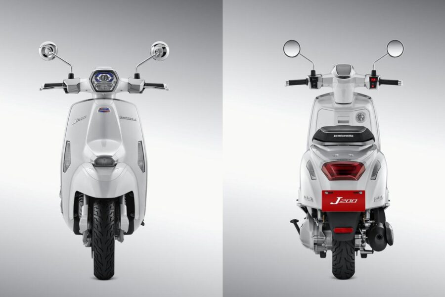 Lambretta J200 2026 — Tay ga hoài cổ Ý trang bị động cơ 174,5cc và ABS hai kênh
