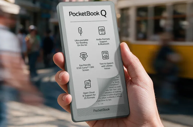 PocketBook Q: Thiết bị đọc sách nhỏ gọn với pin bền bỉ