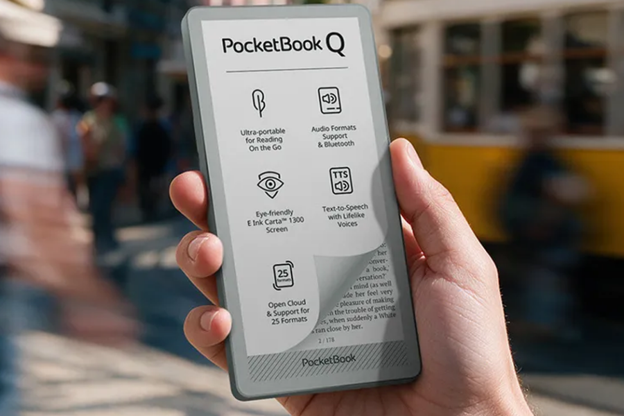 PocketBook Q: Thiết bị đọc sách nhỏ gọn với pin bền bỉ