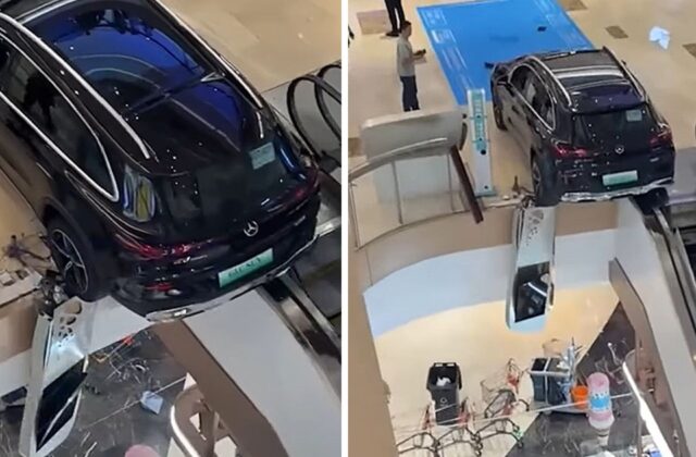 Sự Cố Gây Chấn Động Tại Trung Tâm Thương Mại Với Chiếc Mercedes-Benz