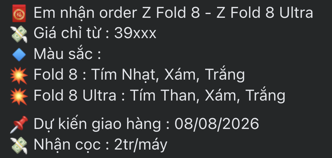 Mức giá thực tế của Galaxy Z Fold8