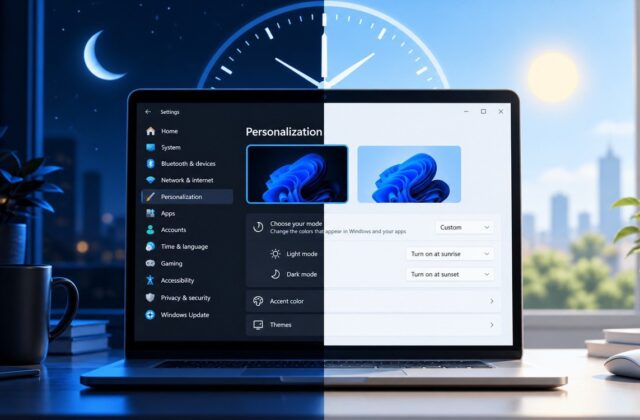 Windows 11 sẽ tự chuyển Dark Mode theo lịch — điều này ảnh hưởng thế nào đến bạn
