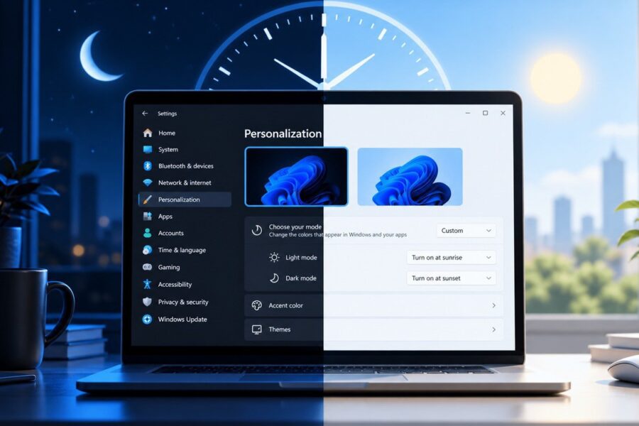 Windows 11 sẽ tự chuyển Dark Mode theo lịch — điều này ảnh hưởng thế nào đến bạn