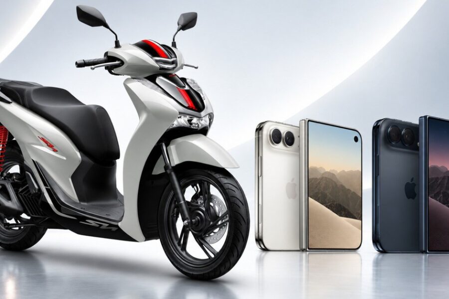 iPhone Duo 2TB (103.999.000₫) — Mua điện thoại gập hay chọn Honda SH 160i?